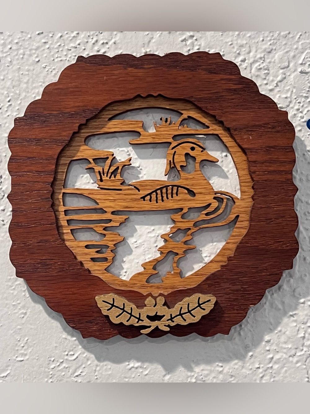 Vintage Wooden Loon Lake Wall Plaque Rustic Cabin Lodge Decor